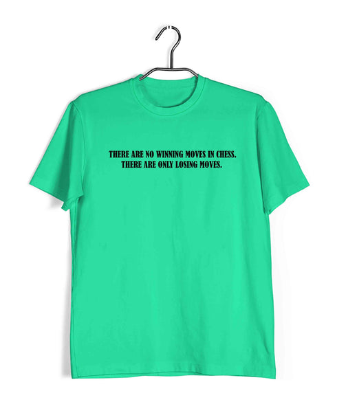Chess Steinitz There's No Winning Move in Chess Sports Casual Graphic Printed T-Shirt for Men